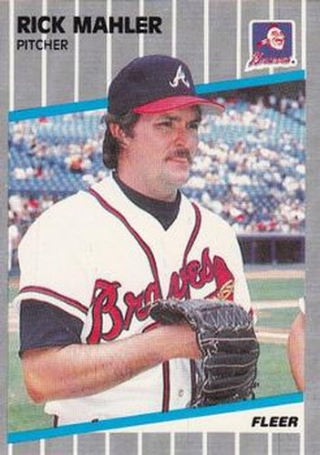 #595 Rick Mahler - Atlanta Braves - 1989 Fleer Baseball