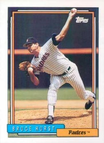 #595 Bruce Hurst - San Diego Padres - 1992 Topps Baseball