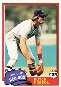 #595 Butch Hobson - Boston Red Sox - 1981 Topps Baseball