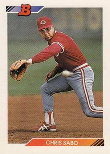 #595 Chris Sabo - Cincinnati Reds - 1992 Bowman Baseball