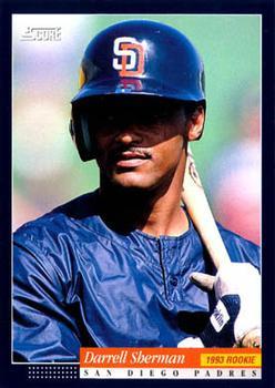 #595 Darrell Sherman - San Diego Padres -1994 Score Baseball