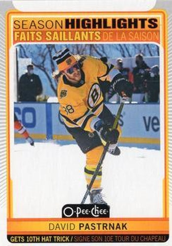 #595 David Pastrnak - Boston Bruins - 2021-22 O-Pee-Chee Hockey