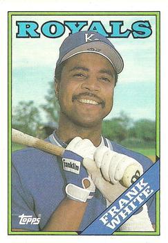 #595 Frank White - Kansas City Royals - 1988 Topps Baseball