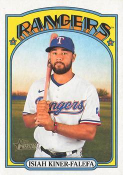 #595 Isiah Kiner-Falefa - Texas Rangers - 2021 Topps Heritage Baseball