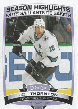 #595 Joe Thornton - San Jose Sharks - 2019-20 O-Pee-Chee Hockey