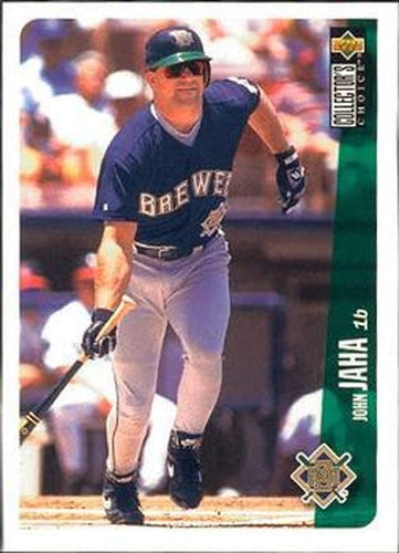#595 John Jaha - Milwaukee Brewers - 1996 Collector's Choice Baseball