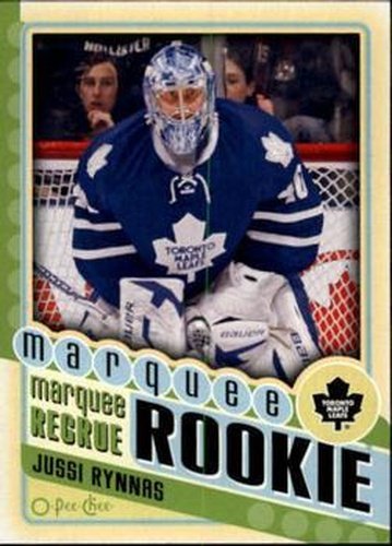 #595 Jussi Rynnas - Toronto Maple Leafs - 2012-13 O-Pee-Chee Hockey