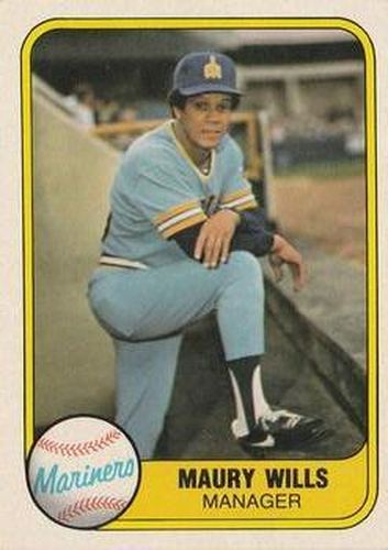 #595 Maury Wills - Seattle Mariners - 1981 Fleer Baseball