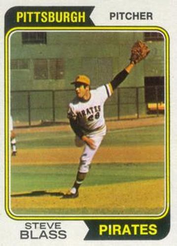 #595 Steve Blass - Pittsburgh Pirates - 1974 Topps Baseball