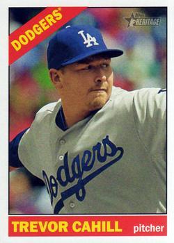 #595 Trevor Cahill - Los Angeles Dodgers - 2015 Topps Heritage Baseball