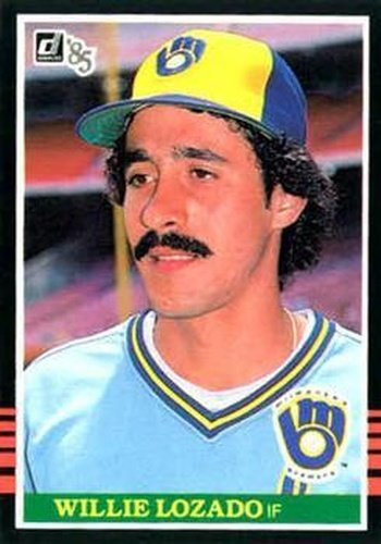 #595 Willie Lozado - Milwaukee Brewers - 1985 Donruss Baseball