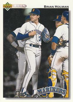 #595 Brian Holman - Seattle Mariners - 1992 Upper Deck Baseball