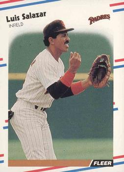 #595 Luis Salazar - San Diego Padres - 1988 Fleer Baseball
