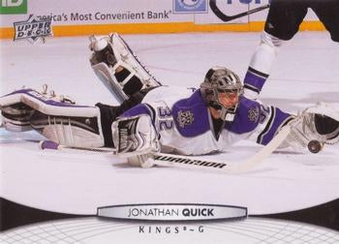 #118 Jonathan Quick - Los Angeles Kings - 2011-12 Upper Deck Hockey