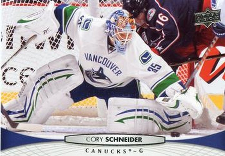 #18 Cory Schneider - Vancouver Canucks - 2011-12 Upper Deck Hockey