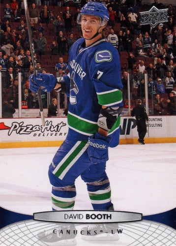 #272 David Booth - Vancouver Canucks - 2011-12 Upper Deck Hockey