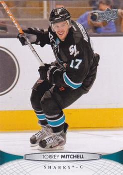 #296 Torrey Mitchell - San Jose Sharks - 2011-12 Upper Deck Hockey