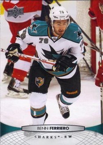 #298 Benn Ferriero - San Jose Sharks - 2011-12 Upper Deck Hockey