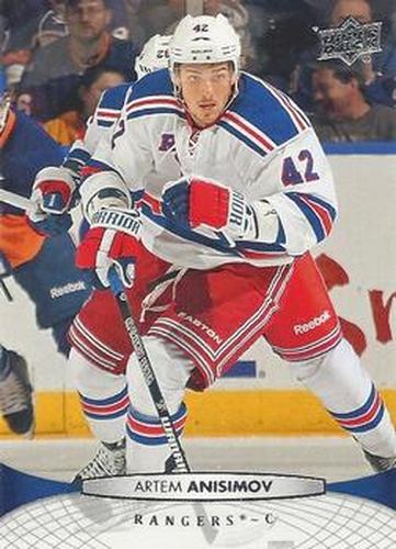 #332 Artem Anisimov - New York Rangers - 2011-12 Upper Deck Hockey