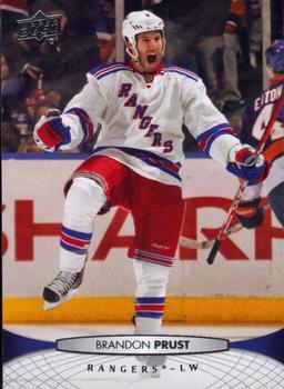 #334 Brandon Prust - New York Rangers - 2011-12 Upper Deck Hockey