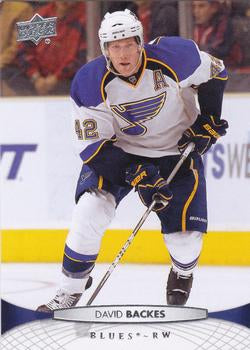 #33 David Backes - St. Louis Blues - 2011-12 Upper Deck Hockey