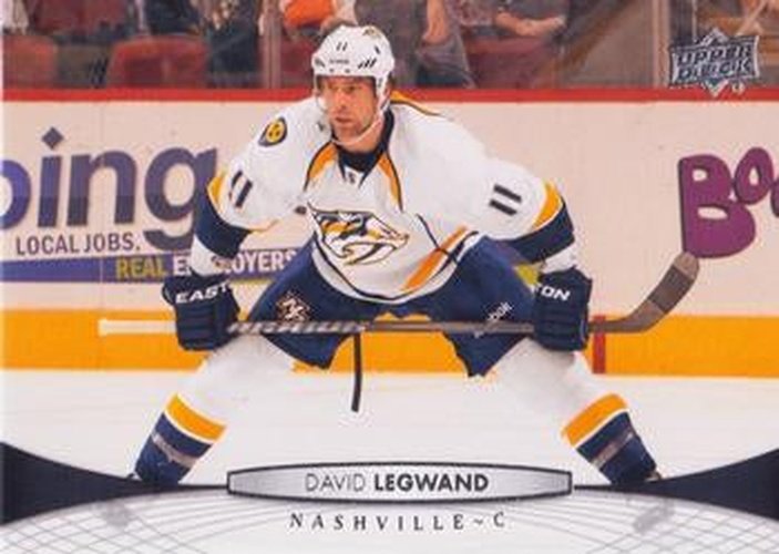#354 David Legwand - Nashville Predators - 2011-12 Upper Deck Hockey