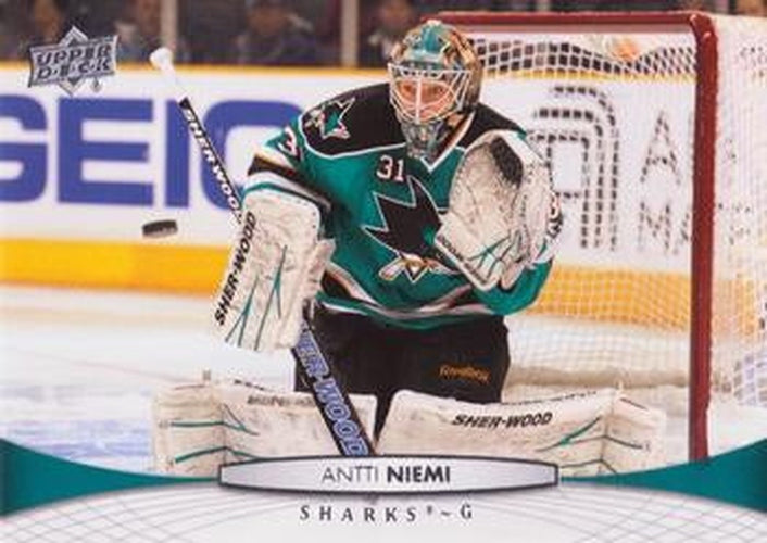 #42 Antti Niemi - San Jose Sharks - 2011-12 Upper Deck Hockey