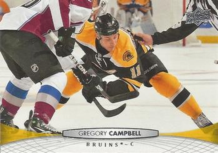 #443 Gregory Campbell - Boston Bruins - 2011-12 Upper Deck Hockey