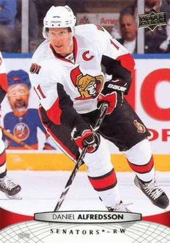 #67 Daniel Alfredsson - Ottawa Senators - 2011-12 Upper Deck Hockey