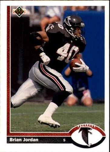 #596 Brian Jordan - Atlanta Falcons - 1991 Upper Deck Football