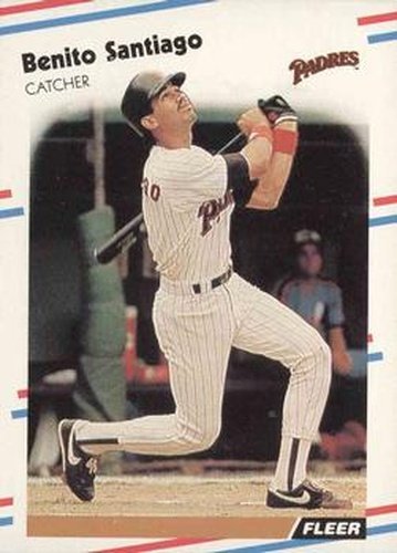 #596 Benito Santiago - San Diego Padres - 1988 Fleer Baseball