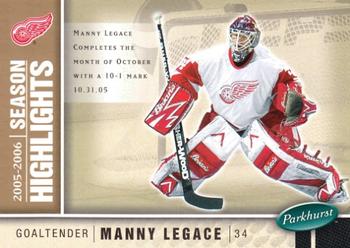 #596 Manny Legace - Detroit Red Wings - 2005-06 Parkhurst Hockey
