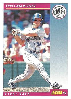 #596 Tino Martinez - Seattle Mariners - 1992 Score Baseball