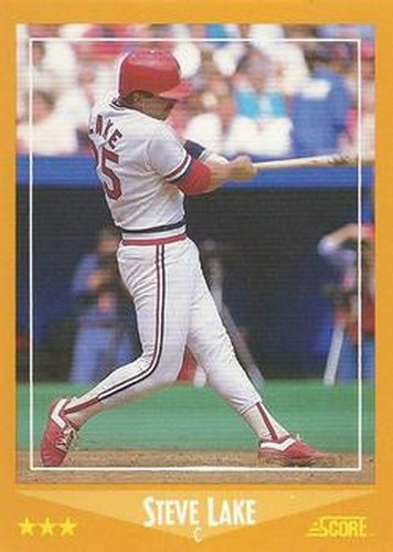 #596 Steve Lake - St. Louis Cardinals - 1988 Score Baseball