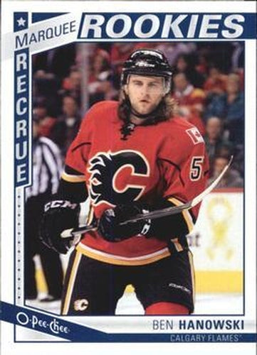 #596 Ben Hanowski - Calgary Flames - 2013-14 O-Pee-Chee Hockey