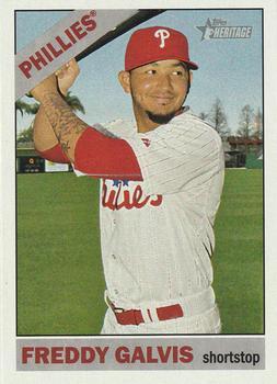 #596 Freddy Galvis - Philadelphia Phillies - 2015 Topps Heritage Baseball