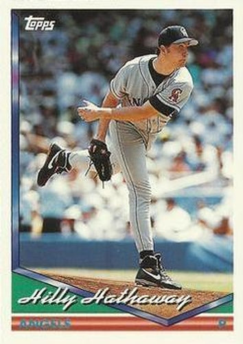 #596 Hilly Hathaway - California Angels - 1994 Topps Baseball