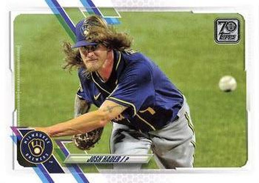 #596 Josh Hader - Milwaukee Brewers - 2021 Topps Baseball
