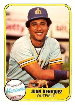 #596 Juan Beniquez - Seattle Mariners - 1981 Fleer Baseball