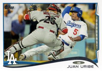 #596 Juan Uribe - Los Angeles Dodgers - 2014 Topps Baseball
