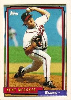#596 Kent Mercker - Atlanta Braves - 1992 Topps Baseball