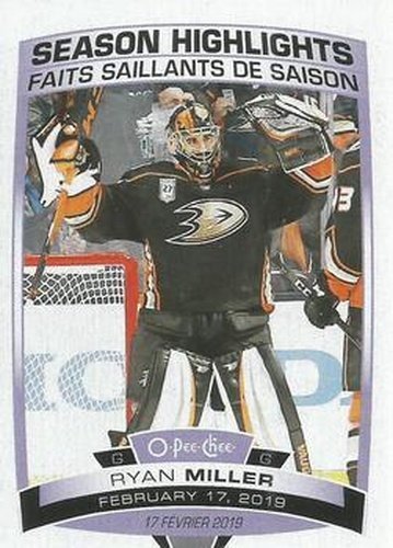 #596 Ryan Miller - Anaheim Ducks - 2019-20 O-Pee-Chee Hockey