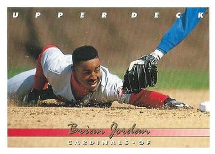 #596 Brian Jordan - St. Louis Cardinals - 1993 Upper Deck Baseball