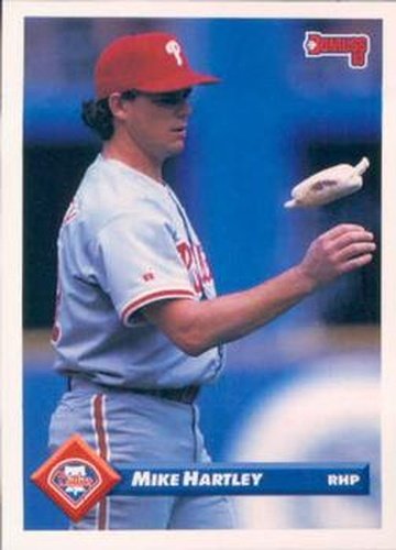 #596 Mike Hartley - Philadelphia Phillies - 1993 Donruss Baseball