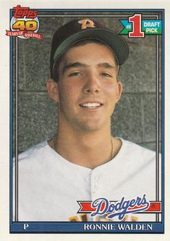 #596 Ronnie Walden - Los Angeles Dodgers - 1991 O-Pee-Chee Baseball