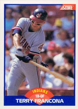 #597 Terry Francona - Cleveland Indians - 1989 Score Baseball