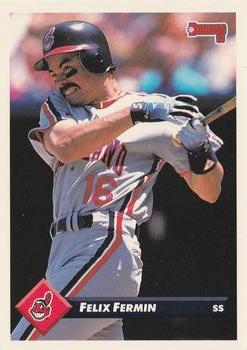 #597 Felix Fermin - Cleveland Indians - 1993 Donruss Baseball