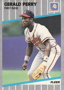 #597 Gerald Perry - Atlanta Braves - 1989 Fleer Baseball