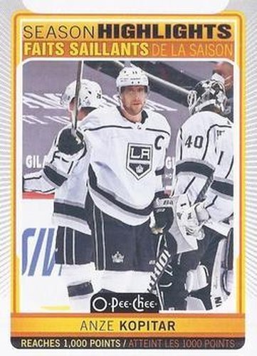 #597 Anze Kopitar - Los Angeles Kings - 2021-22 O-Pee-Chee Hockey