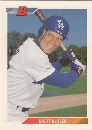 #597 Brett Butler - Los Angeles Dodgers - 1992 Bowman Baseball